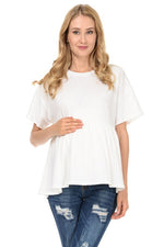 Load image into Gallery viewer, Off White Relaxed Maternity Tunic
