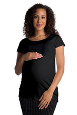 Load image into Gallery viewer, Black Crew Maternity Top

