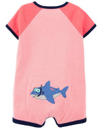 Load image into Gallery viewer, Shark Snap-Up Romper
