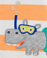 Load image into Gallery viewer, Hippo Snap-Up Romper
