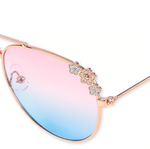 Load image into Gallery viewer, Flower Aviator Sunglasses
